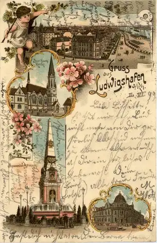 Gruss aus Ludwigshafen - Litho -402888