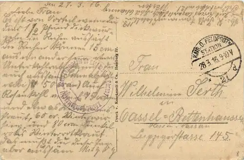 wirkung einer Granate - Feldpost -402622