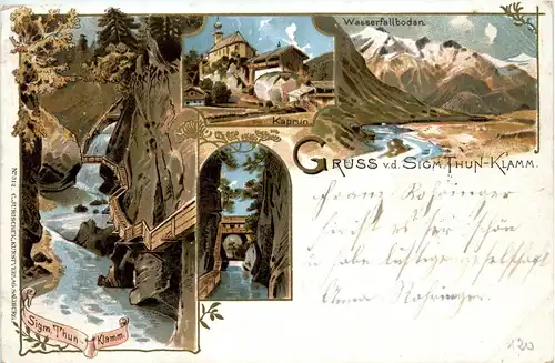 Gruss von der Sigmund Thun Klamm - Litho -403506