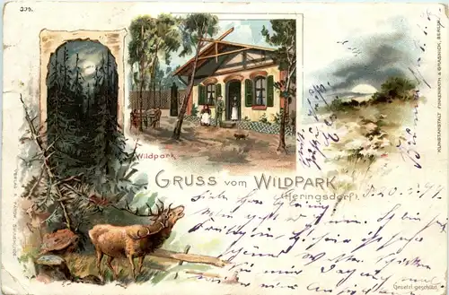 Heringsdorf - Gruss vom Wildpark - Litho -402060