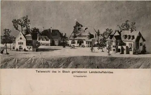 in Blech getriebenes Landschaftsbild -231994