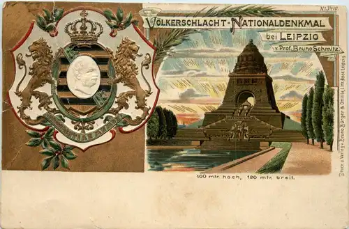 Leipzig - Völkerschlacht Nationaldenkmal - Litho -401590
