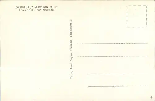Eberbach - Gasthaus zum Grünen Baum -402580