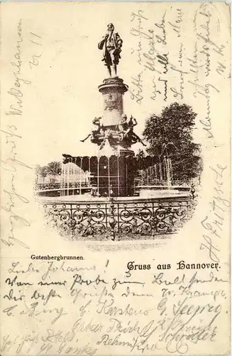 Gruss aus Hannover - Gutenbergbrunnen -402296