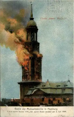 Hamburg - Brand der Michaeliskirche -330332