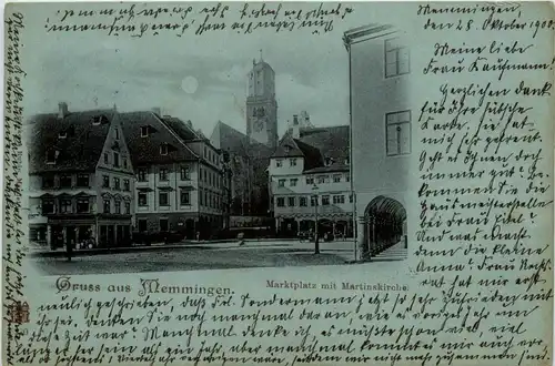 Gruss aus Memmingen - Marktplatz -403306