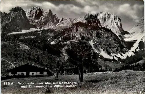 Wochenbrunner Alm mit Kopftörlgrat und Ellmauertor im wilden Kaiser -329980