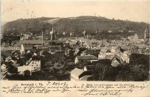 Arnstadt/Thür. - Blick vom Schlossturm auf die Alteburg -330740