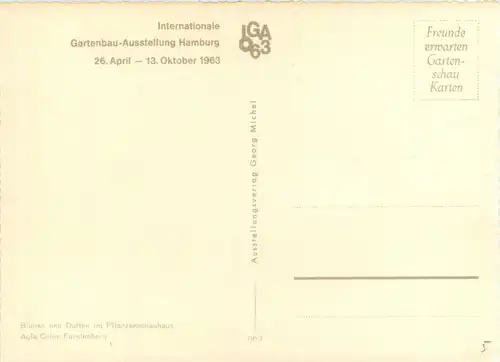 Hamburg - Intern. Gartenbau-Ausstellung Hamburg 1963 -330138