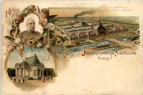 Leipzig - Sächsisch Thüringische Gewerbe Ausstellung 1897 - Litho - Ganzsache -403222