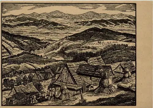 Glatzer Bergland - Künstlerkarte Bodo Zimmermann -262484