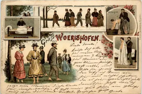 Gruss aus Woerishofen - Litho 1895 -403280