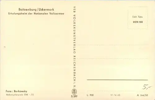 Boitzenburg/Uckermark, Erholungsheim der Nationalen Volksarmee -331300