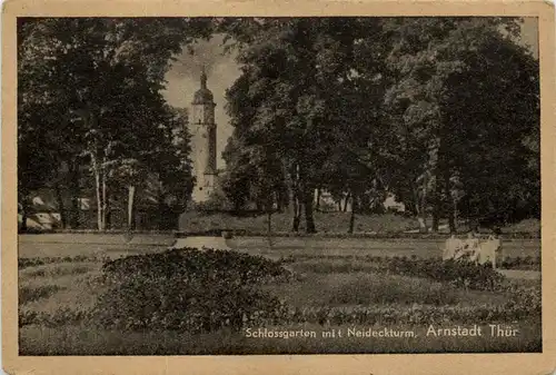 Arnstadt/Thür. - Schlossgarten mit neideckturm -330744