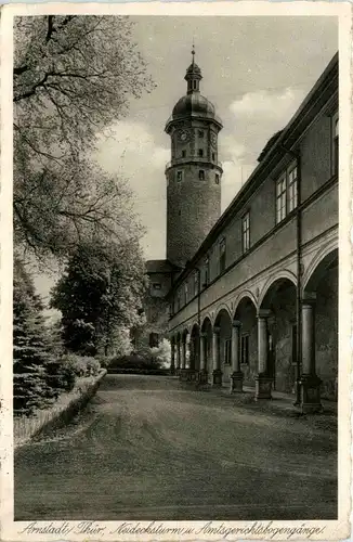 Arnstadt/Thür. - Neidecksturm und Amtsgerichtsbogengänge -331870