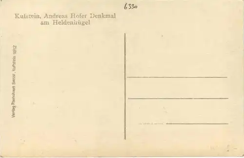 Kufstein, - Andreas Hofer Denkmal am Heldenhügel -330894