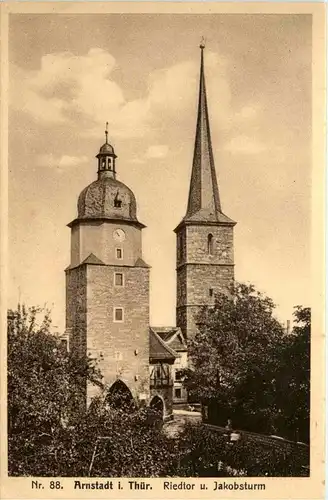 Arnstadt/Thüri. - Riedtor und Jacobsturm -331638