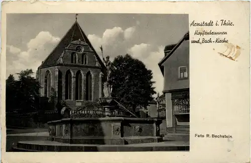 Arnstadt/Thür. - Hopfenbrunnen und Bachkirche -331766