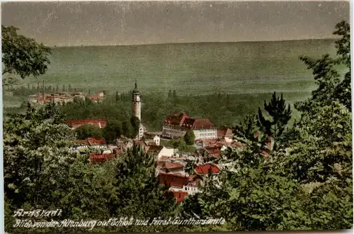 Arnstadt - Blick von der Altenburg auf Schloss und Fürst Günthersaula -330622