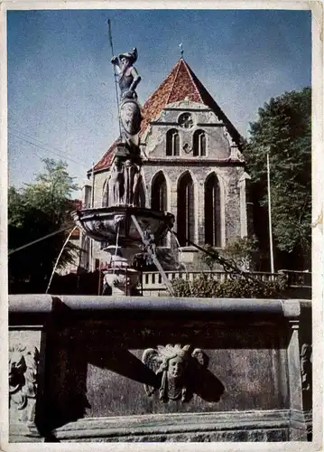 Arnstadt/Thür. - Hopfenbrunnen mit Bachkirche -331856