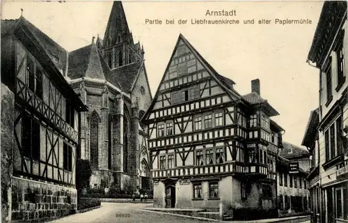 Arnstadt/Thür. - Partie an der Liebfrauenkirche und alten Papiermühle -331814