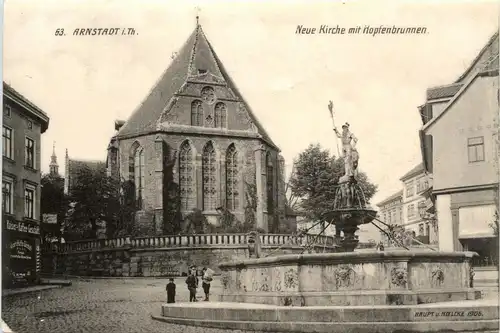 Arnstadt/Thür. - Neue Kirche mit Hopfenbrunnen -331834