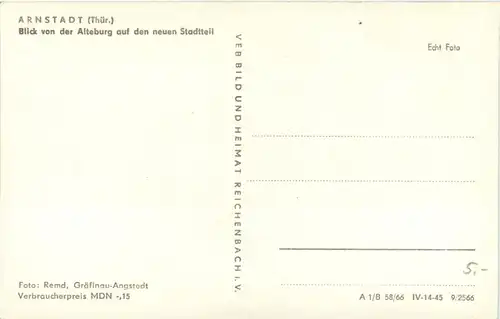 Arnstadt/Thür. - Blick von der Alteburg auf den neuen Stadtteil -330598