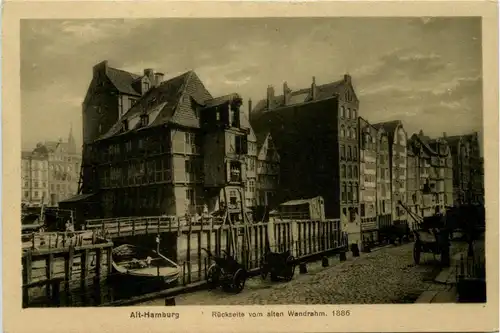 Hamburg - Rückseite vom alten Wandrahm 1886, Alt-hamburg -332428