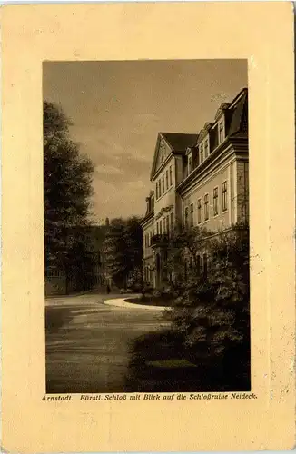 Arnstadt/Thür. - Fürstl. Schloss mit Blick auf die Schlossruine Neideck -331760