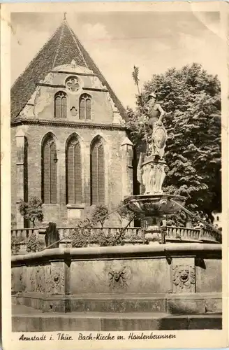 Arnstadt/Thür. - Bachkirche mit Brunnen -331954