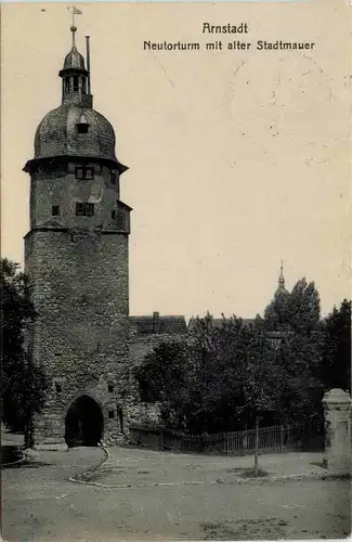 Arnstadt/Thür. - Neutorturm mit alter Stadtmauer -331922