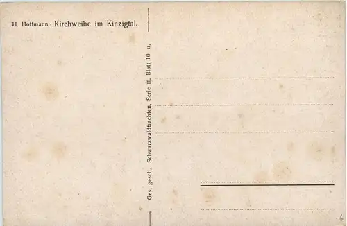 Kirchweihe in Kinzigtal - Künstlerkarte H. Hoffmann -264574