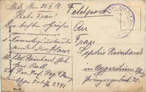 Metz - Hauptbahnhof - Feldpost -403804