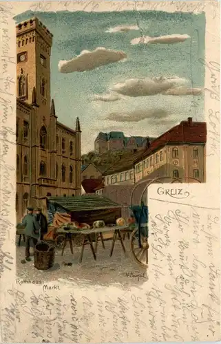 Greiz - Markt Litho -404538
