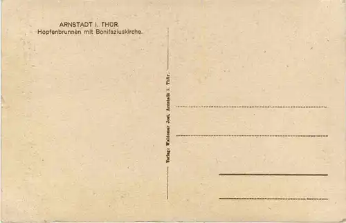 Arnstadt/Thür. - Hopfenbrunnen mit Bonifaziuskirche -332330
