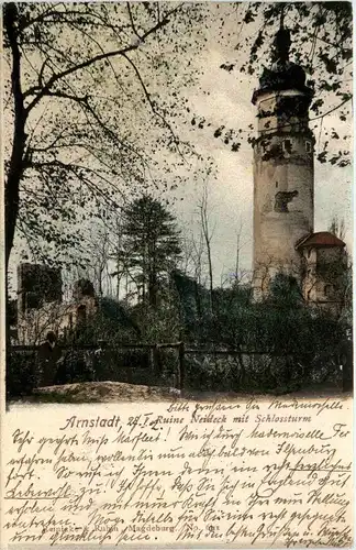 Arnstadt/Thür. - Ruine Neideck mit Schlossturm -332350