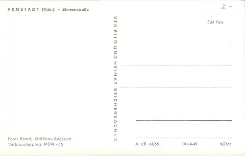 Arnstadt/Thüri. - Zimmerstrasse -331646