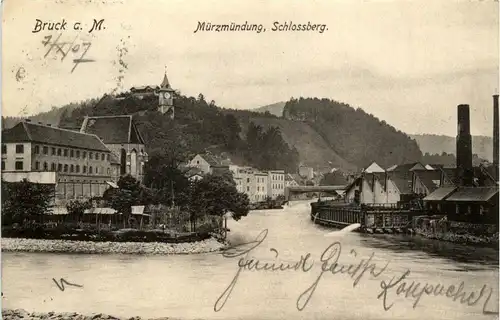 Bruck an der Mur/Steiermark - Mürzmündung. Schlossberg -323508