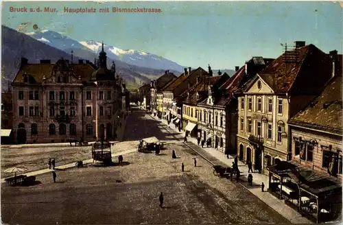 Bruck an der Mur/Steiermark - Hauptplatz mit Bismarckstrasse -323452