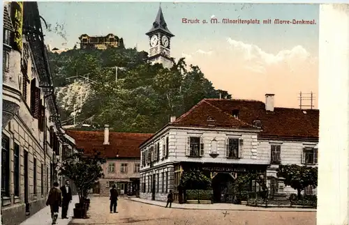 Steiermark/div.Orte - Bruck a. M. - Minoritenplatz mit Morre-Denkmal -323942