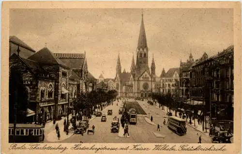 Berlin-Charlottenburg - Hardenbergstrasse mit kaiser Wilhelm Gedächtnisk -328634