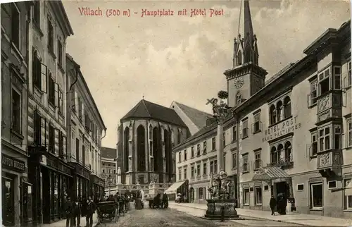 Villach/Kärnten - Hauptplatz mit Hotel Post -323680