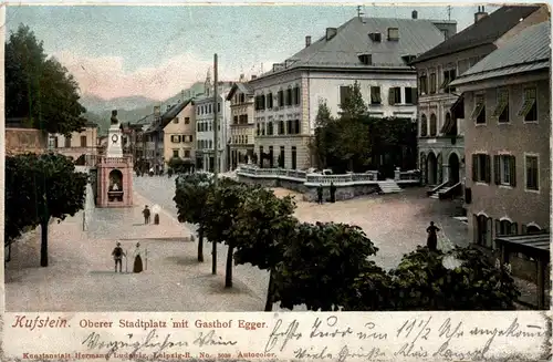 Kufstein/Tirol - Oberer Stadtplatz mit Gasthof Egger -329890