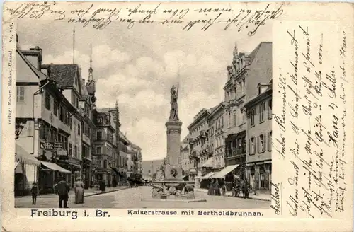 Freiburg i.Br./Baden-Württemberg - Kaiserstrasse mit Bertholdbrunnen -328968