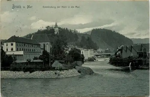 Bruck an der Mur/Steiermark - Einmündung der Mürz in die Mur -323418