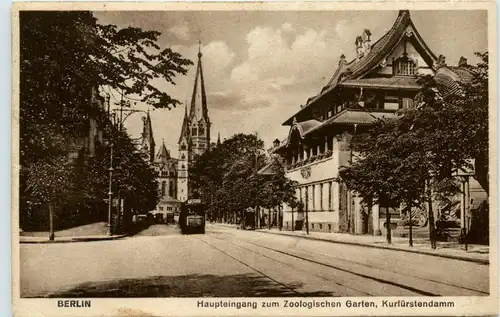 Berlin-Charlottenburg - Zool. Garten, Haupteingang Kurfürstendamm -328380