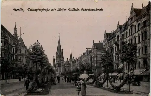 Berlin-Charlottenburg - Tauentzienstrasse mit Kaiser Wilhelm Gedächtniskirche -328648