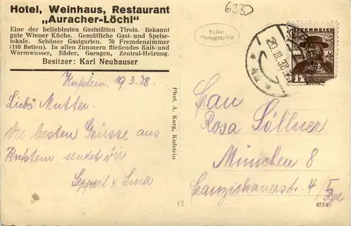 Kufstein/Tirol - Auracher Löchl Weinhaus -329760