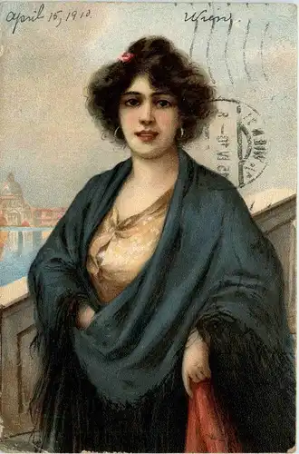 Frau Künstlerkarte -404908