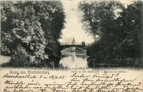 Berlin-Charlottenburg - Partie aus dem Schlosspark - Blick auf das Schloss -328330